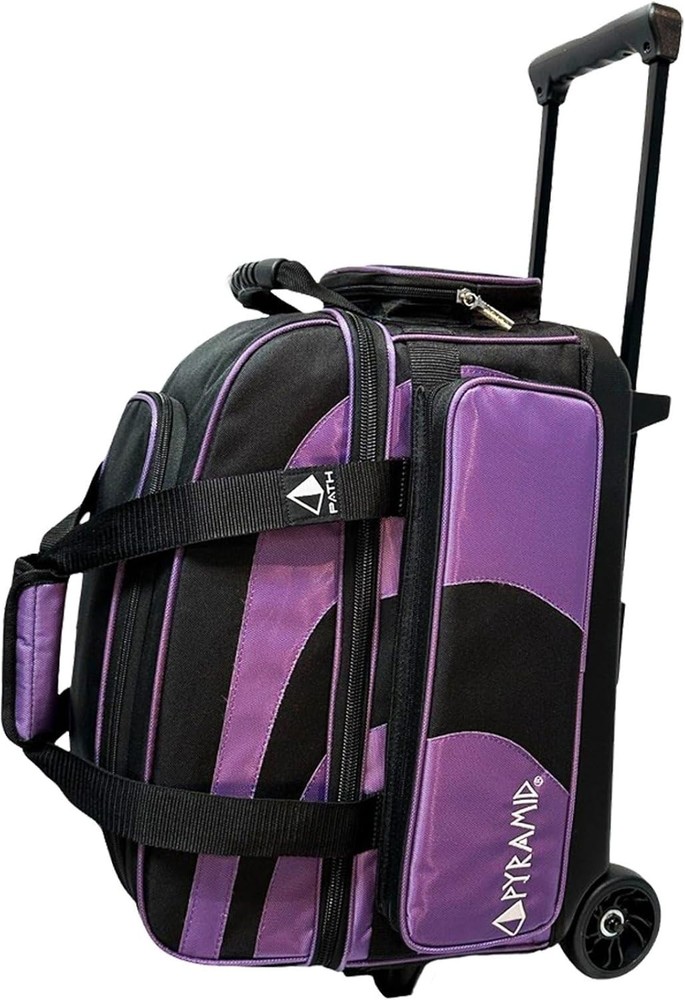 Large Capacity Bowling Bag with Accessory Pockets and Oversized Shoe Compartment