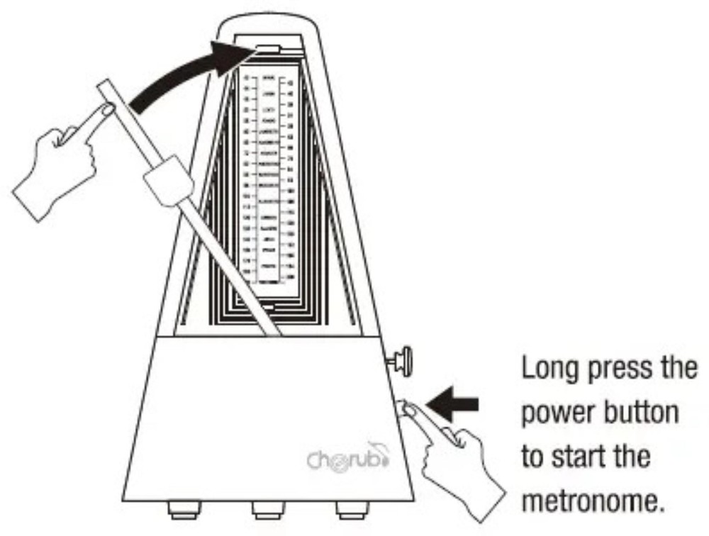 Cherub WSM-290P Metronome Time Machine - Black