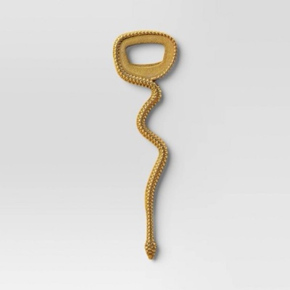 NEW Gold Snake-Shaped Bottle Opener