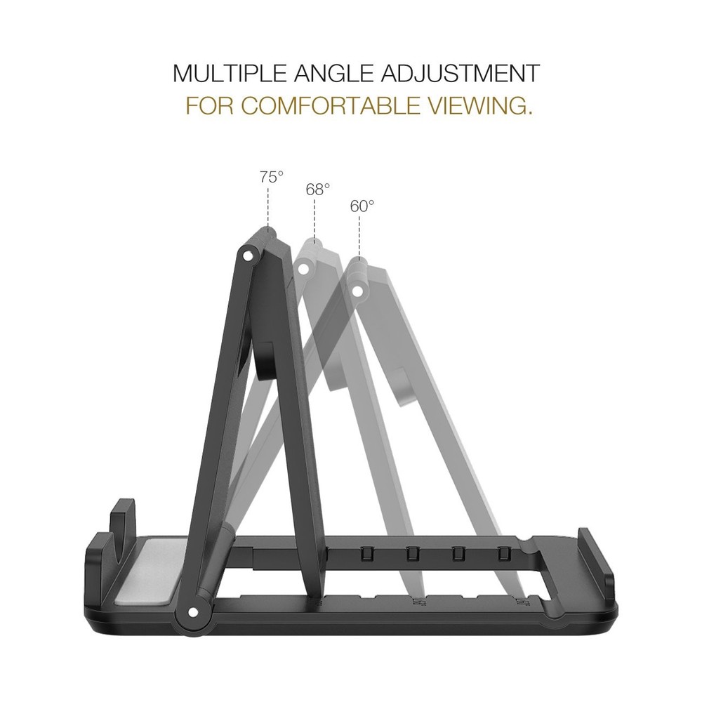 Portable Electronic Device Stand Adjustable 6 Slots Lightweight for Tablets P...