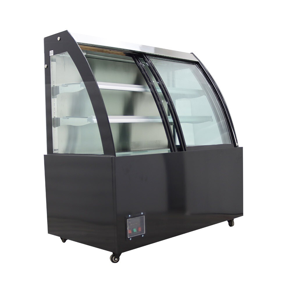 220V Refrigerated Cake Display Cabinet Front Sliding Door Demist Function 365L