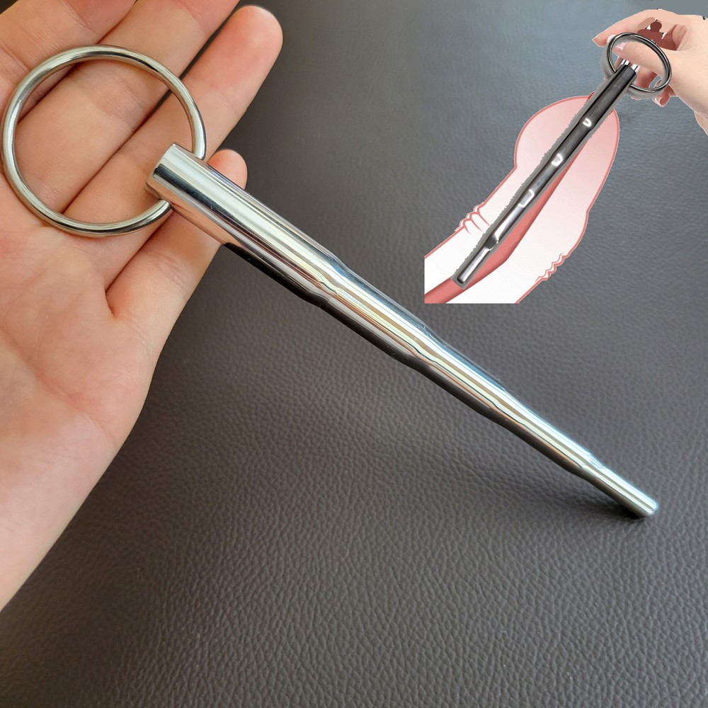 Male Stretcher Plug Stainless Steel bondage Sounding ring insertPlug
