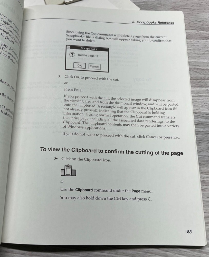 Scrapbook+ Version 2.2 Floppy Disk Software Instructions 1992 Central Point