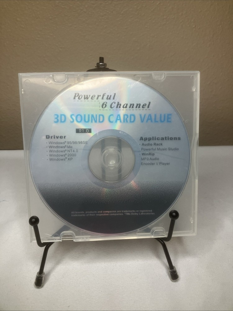 WinRip 2.1 mp3 Encoder/Player Software W/3D Sound Card Windows Drivers CD-ROM