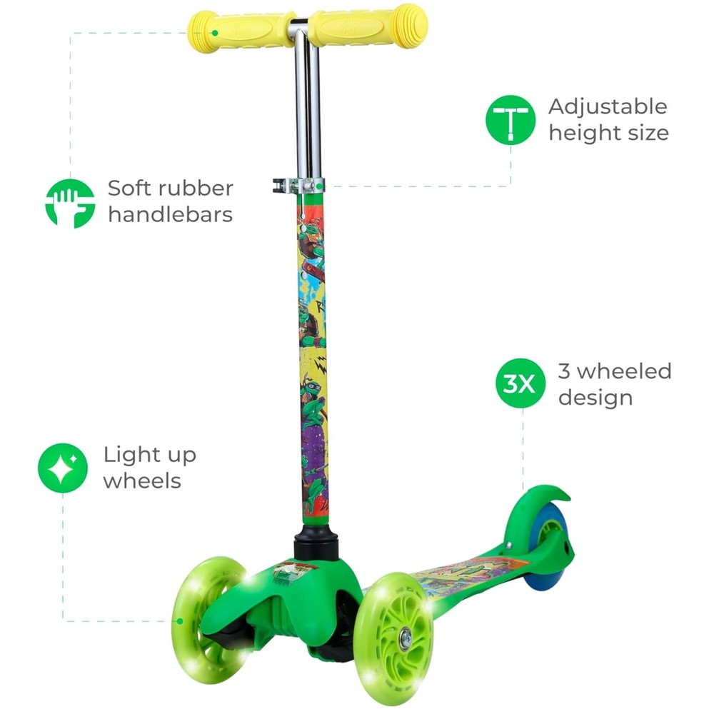 Durable 3-Wheel Scooter with Adjustable Handlebar
