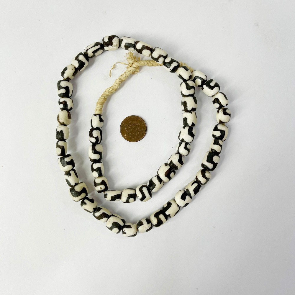 Batik Mudcloth Bone Beads
