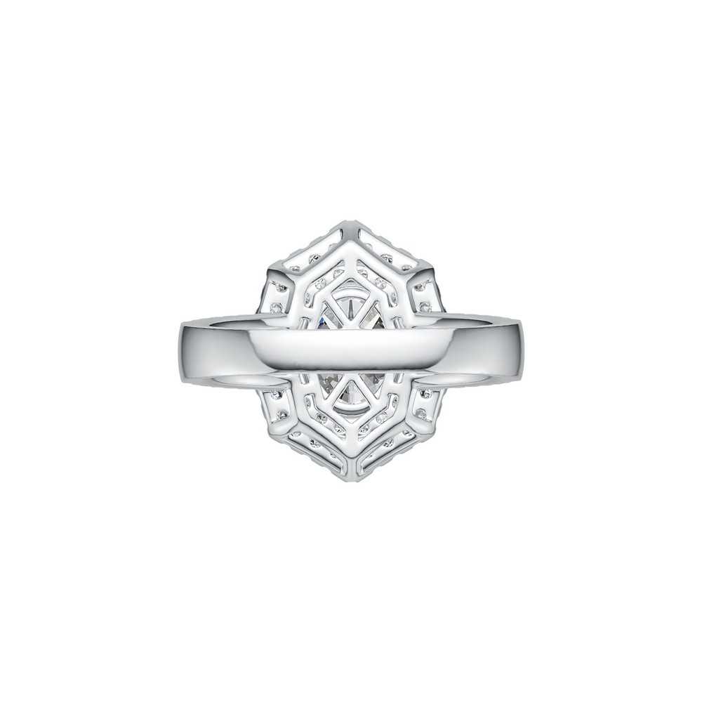 Sterling Silver Semi Mount Ring Setting Oval OV 9X7mm with White Topaz