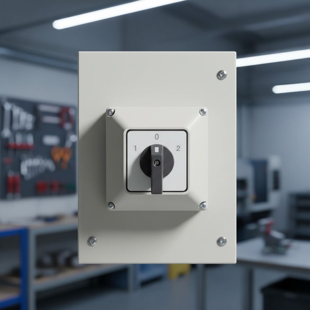 Compact 3-Position 690V Rotary Changeover Switch - Touch Control, 12 Terminals