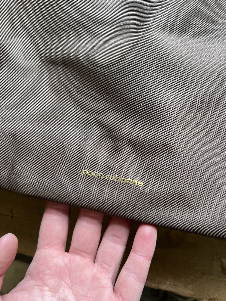 Paco Rabbane Canvas Weekend Bag Duffel Large Dark Brown Packable Compact Perfume