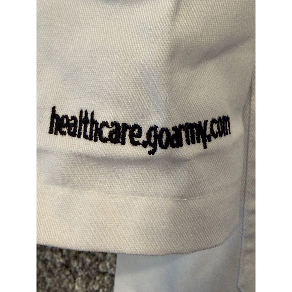 US Army Strong White Lab Coat Smock Small General Purpose Polyester Cotton *