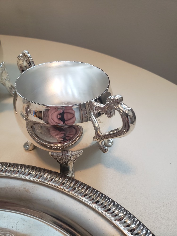 Vintage Silver Plate Tea Set with Tray