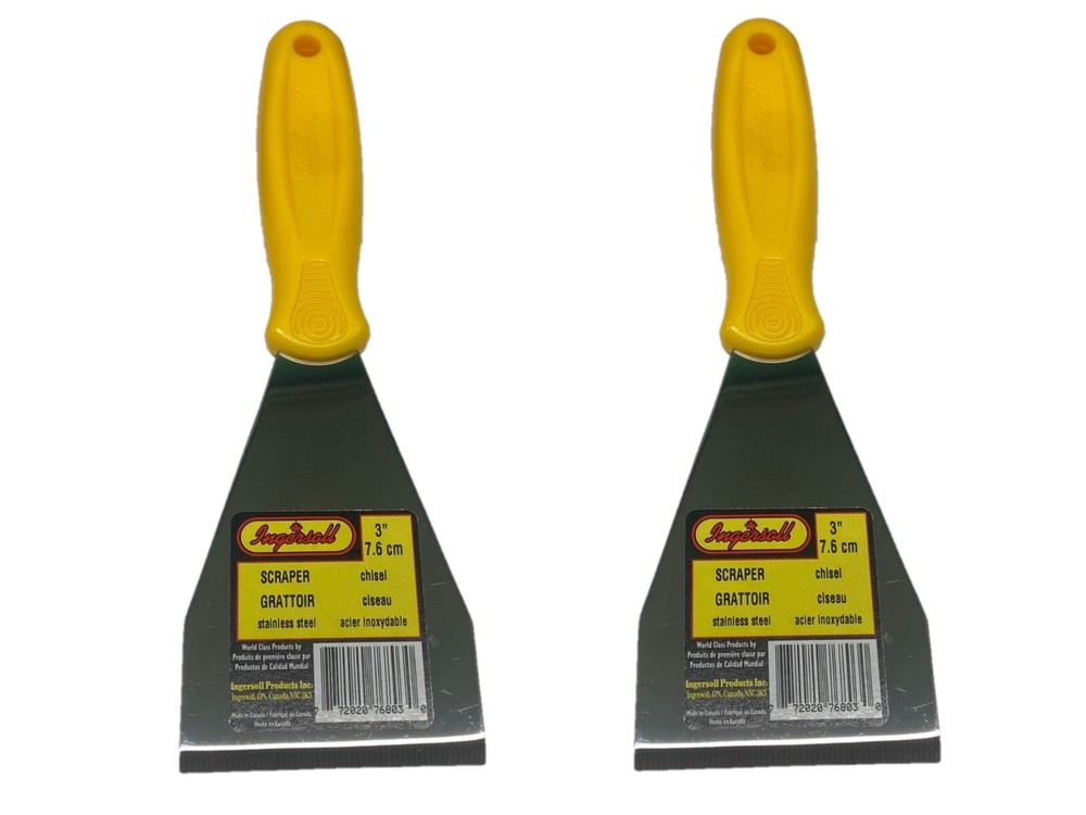 WALL SCRAPER/CHISEL 3" (2 PACK) Ingersoll Stainless Steel