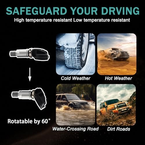 TPMS Tire Pressure Sensors 433MHz Programmed TPMS Sensor Compatible with