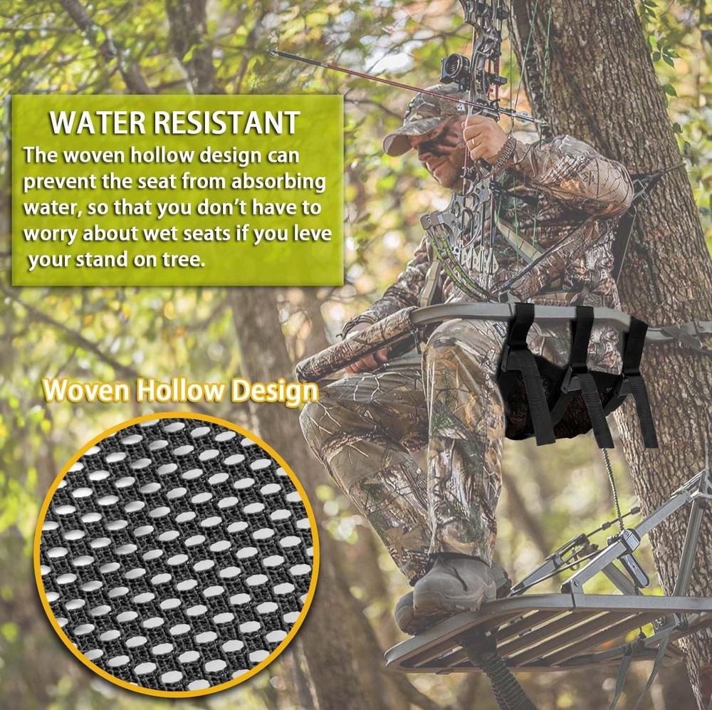 Huntury Tree Stand Seat Replacement for Hunting, Lightweight Mesh...