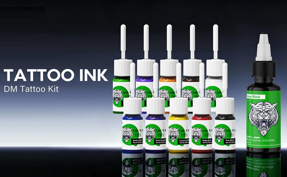 Wireless Tattoo Kit Complete for Beginners Pen Machine with Power Supply Needles