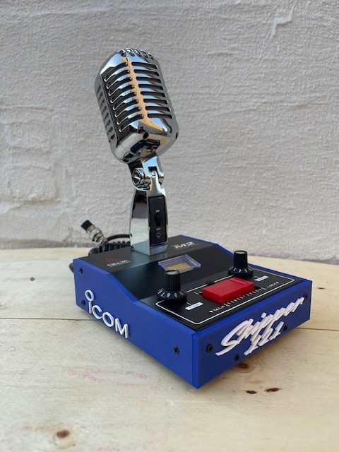 Custom Base Front & Side Panels BLUE For DELTA M2 POWER BASE MICROPHONE CB MIC
