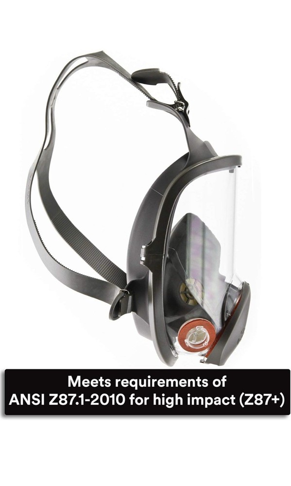 3M 6800 Full Facepiece Reusable Respirator Large Lens Multi Use Size: Medium