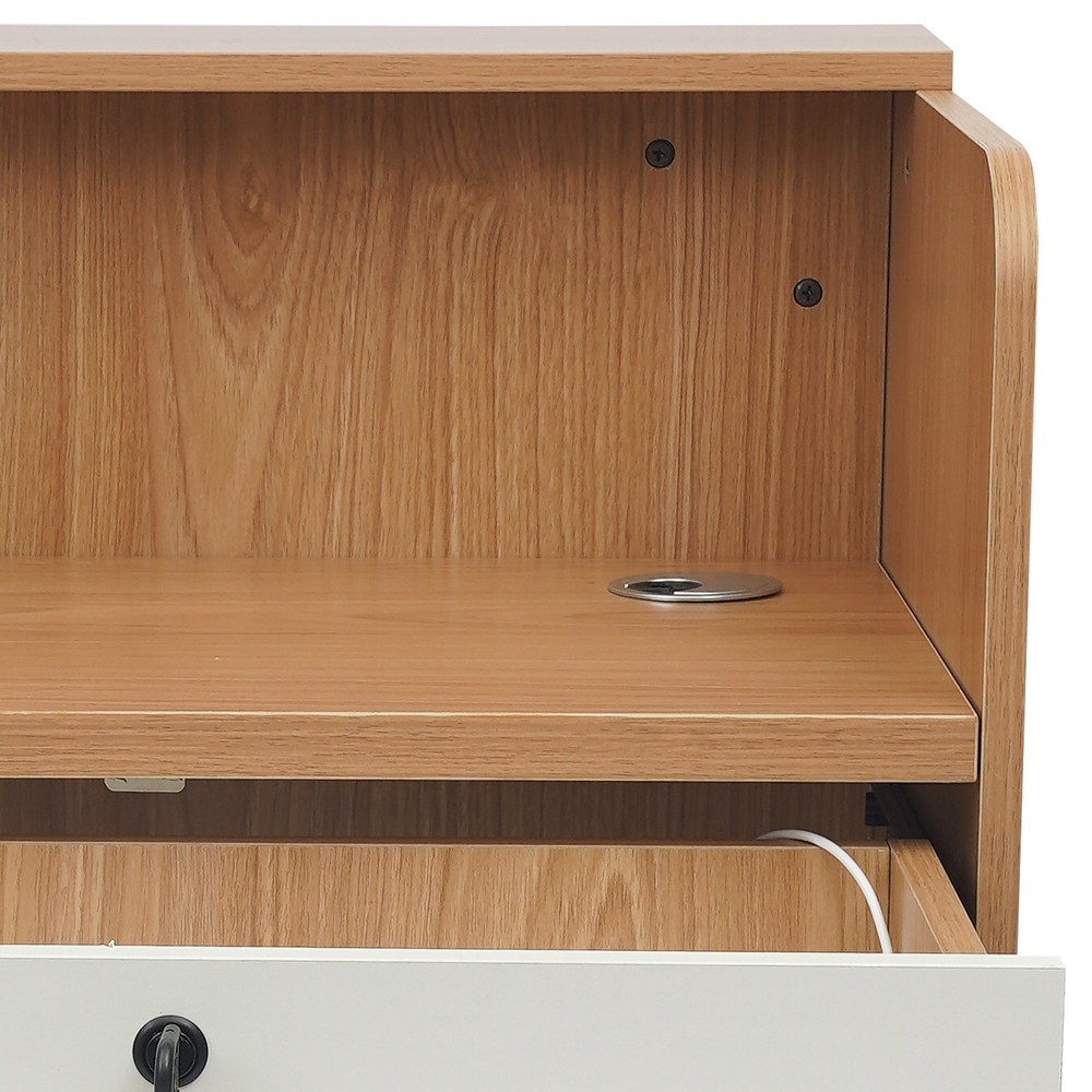 Rectangular Checkout Counter Reception Desk Modern Reception Desk with LED Light