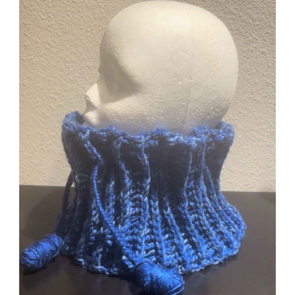 Handmade Crochet Drawstring Scarf