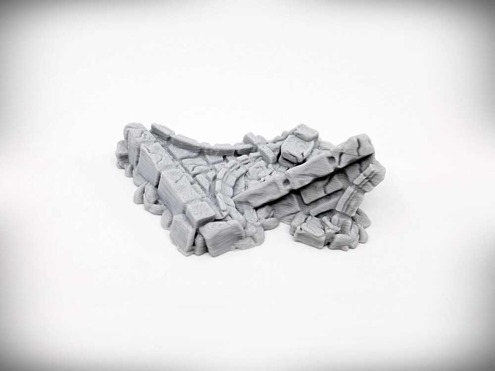 Ruined Columns Rubble Piles Bundle(Small)3-Pieces-Tabletop Wargaming RPG terrain