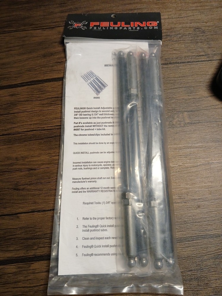Harley Twin Cam Adjustable Feuling - 4096 - Quick Install Pushrods 1999-2017*