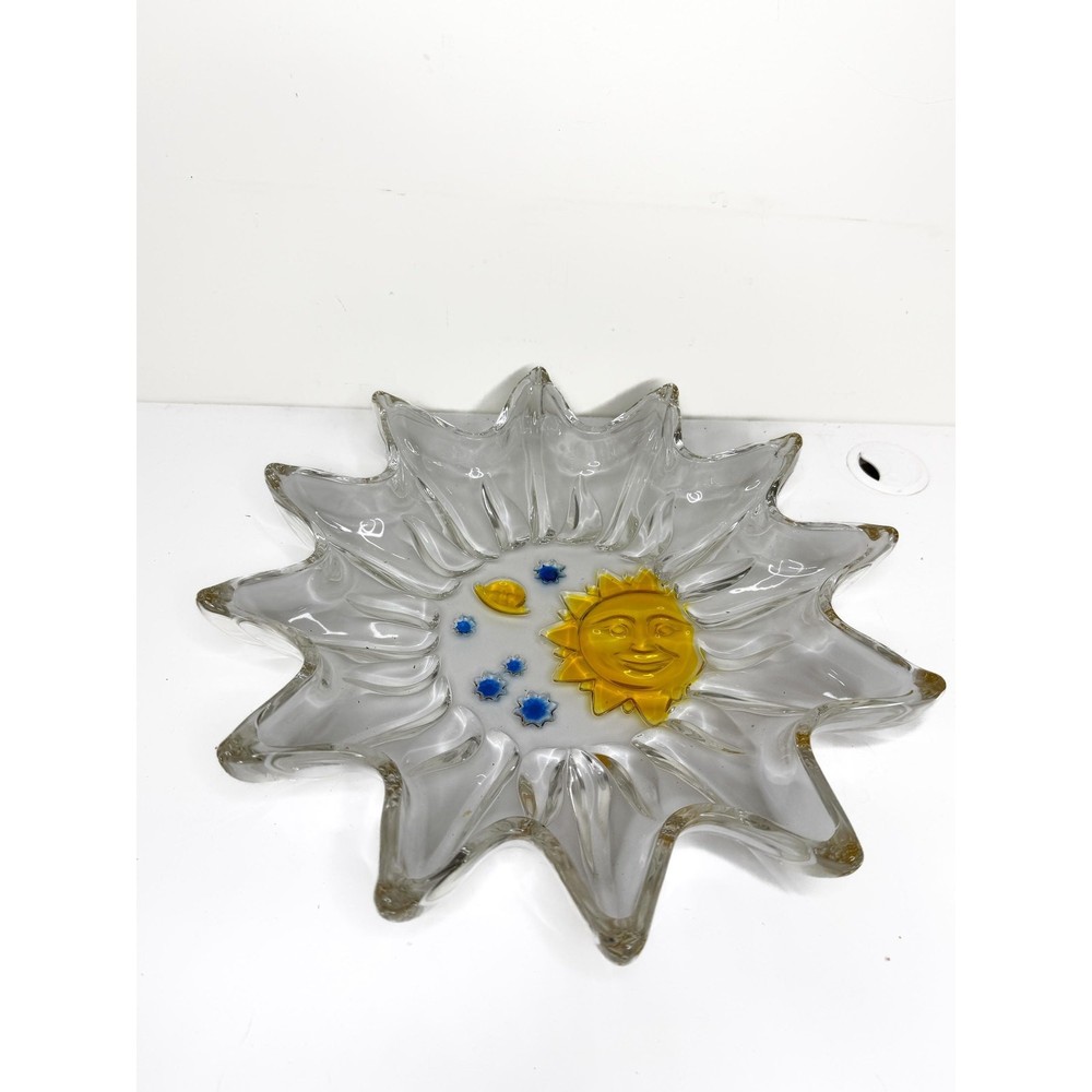 Studio Nova Art Glass Serving Tray Solar Eclipse 14.5 WALTHER Germany