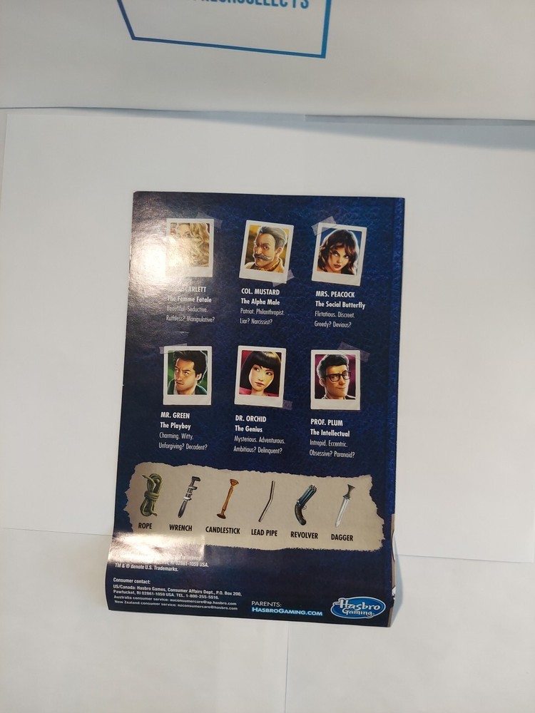 2020 Clue Game Replacement Instructions Rules Only