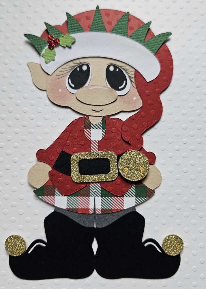 Elf Boy. Scrapbook, Card Making Paper Piecing