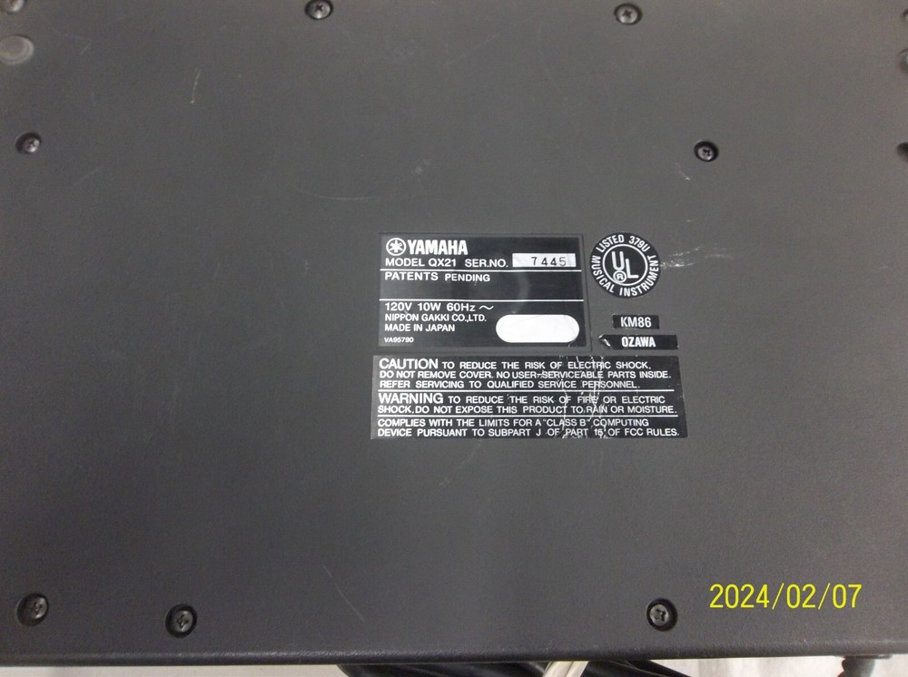 YAMAHA QX21 Digital Sequence Recorder EXCELLENT CONDITION POWERS ON AND TESTED