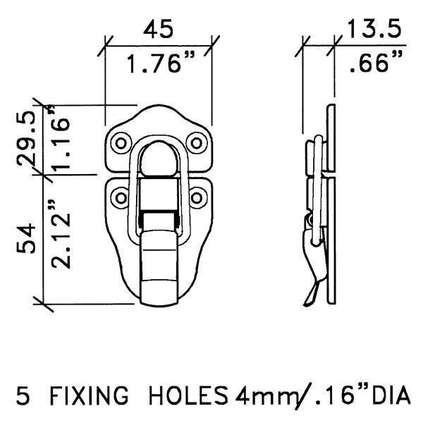 Guitar Case Latch Black For Ibanez / TKL Cases