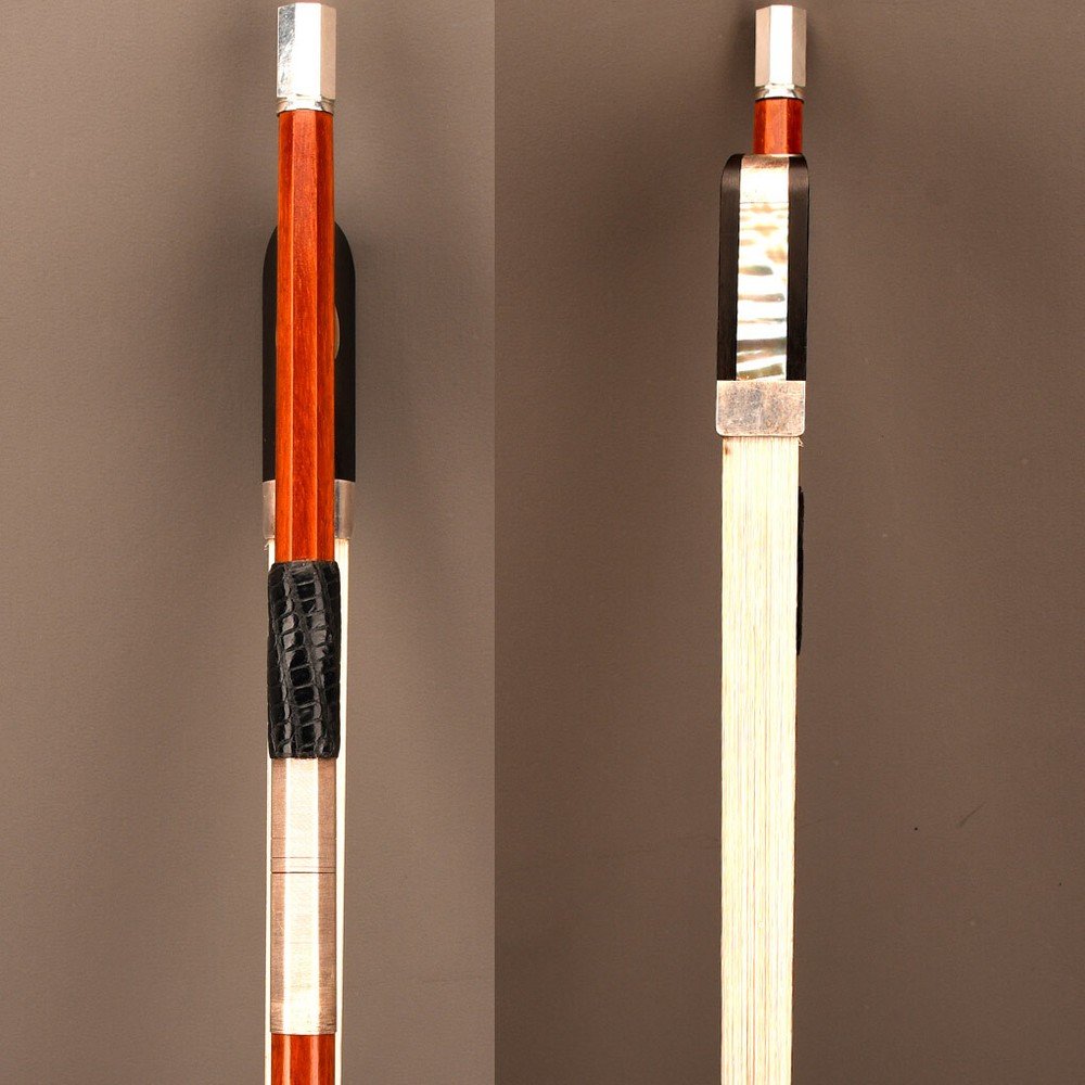 D.Peccatte Copy Pro Master Pernambuco Cello Bow 4/4 Ebony Single eye Frog Silver