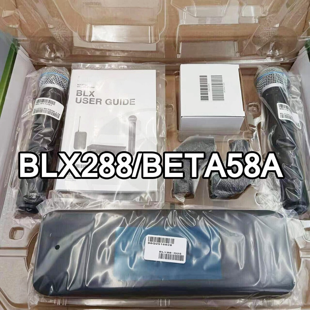 New BLX288/BETA58A Handheld Wireless Microphone System Come with 2 Microphone US