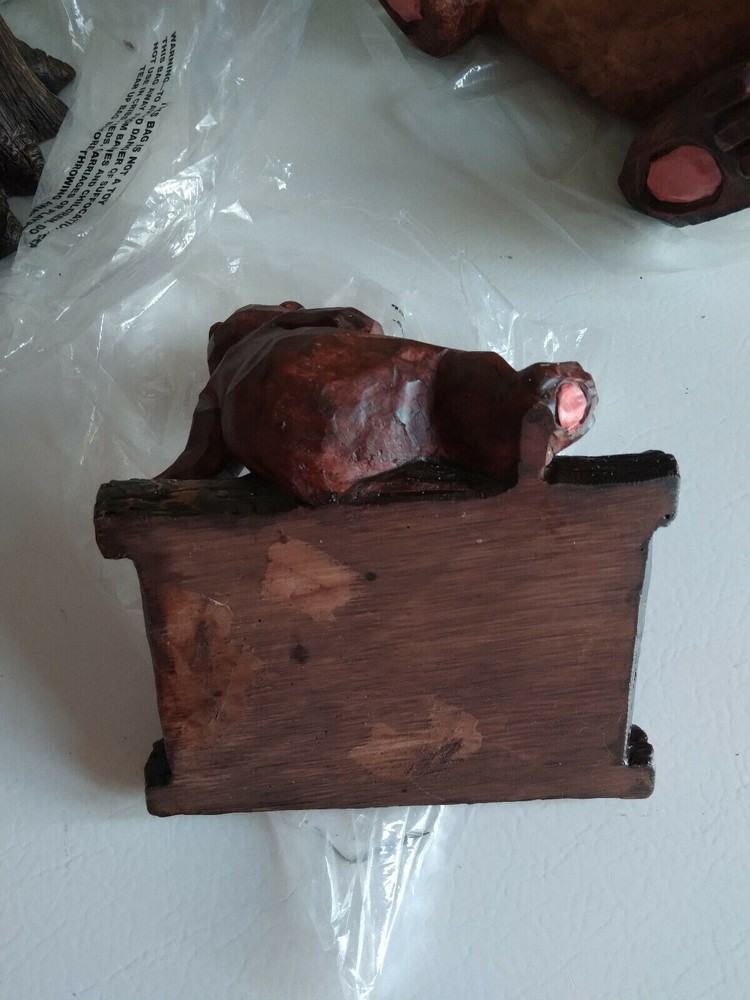 Wooden Bear Bathroom Accessories