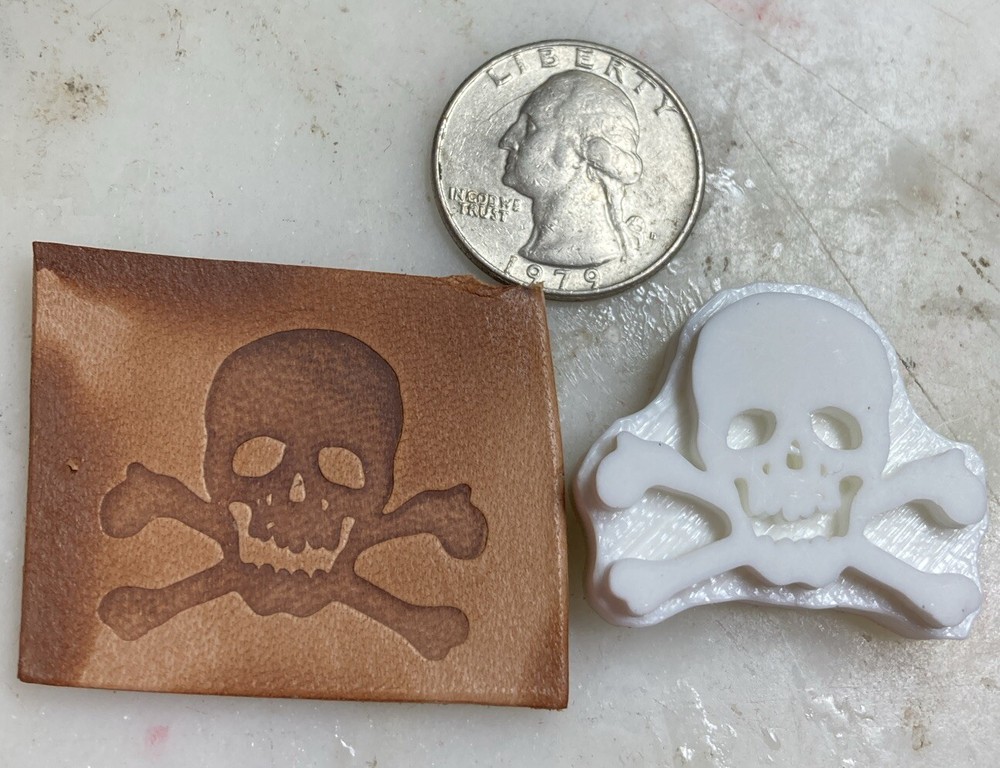 Skull stamp 4 multi use 3d printed embossing