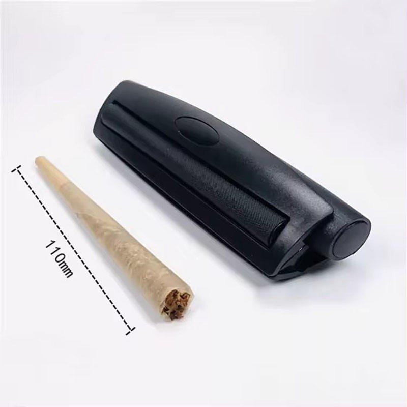 Black 110mm Manual Herbs Roller – Plastic Cigarette Rolling Machine Color Black*