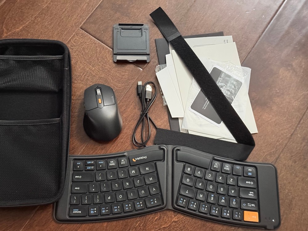 PROTOARC XKM03 FOLDABLE KEYBOARD AND MOUSE COMBO OPEN BOX