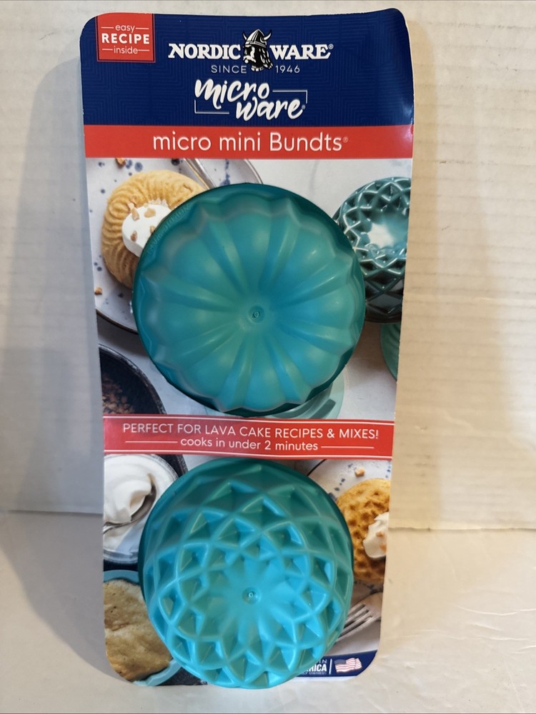 Nordic Ware Micro Ware Micro Mini Bundts Microwave Pans Teal