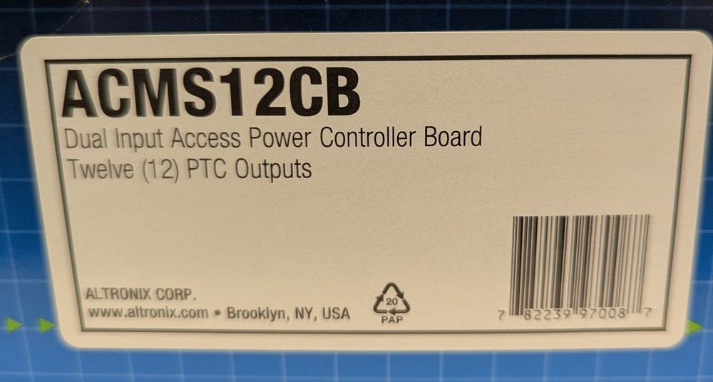 Altronix ACMS12CB Dual input Power controller