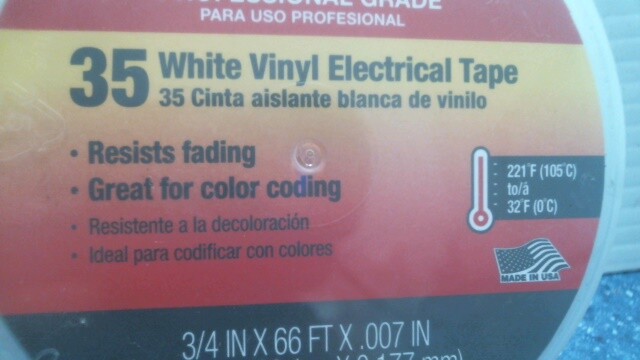 Scotch White Vinyl Electrical Tape (10828) FS