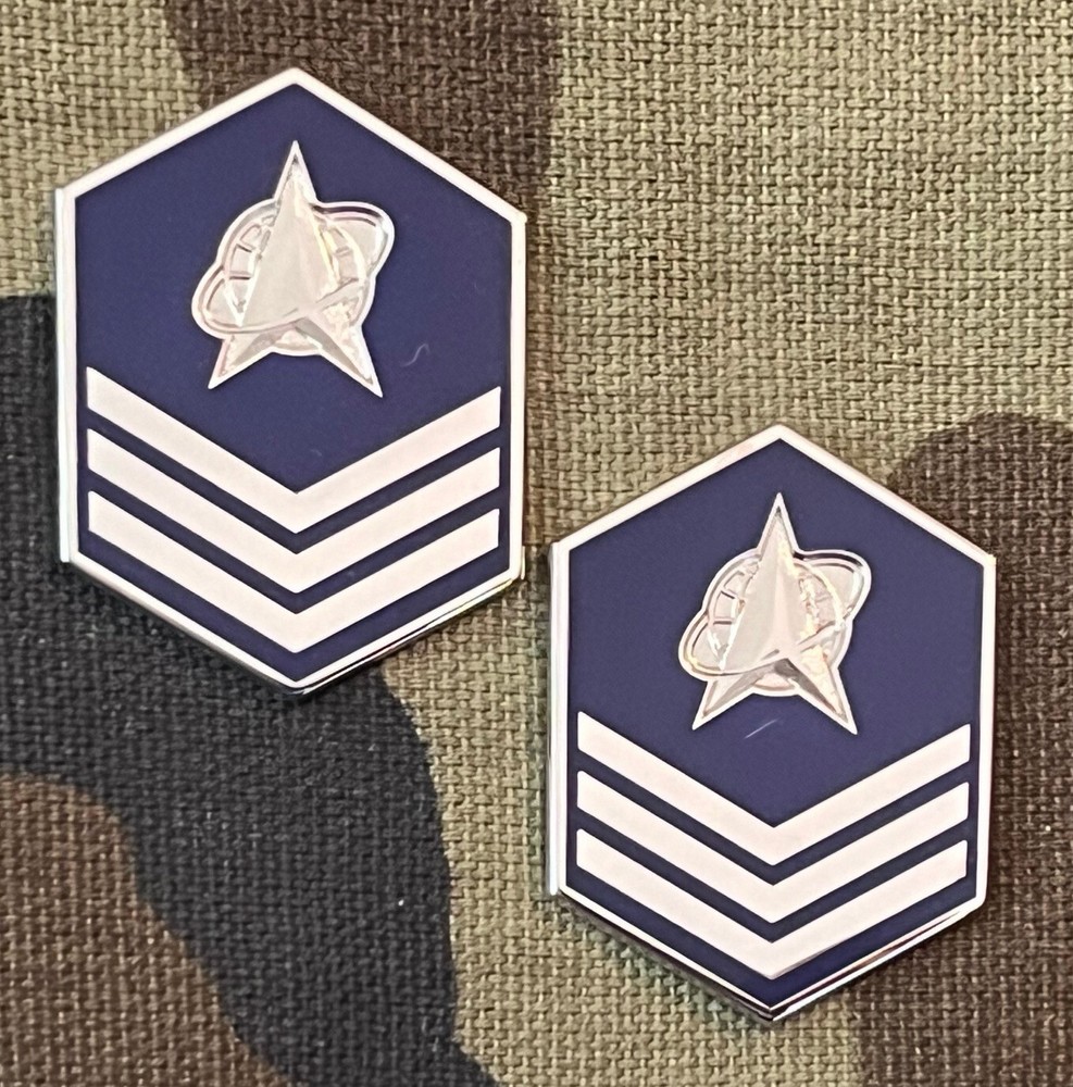US SPACE FORCE SERGEANT CHEVRONS COLLAR INSIGNIA