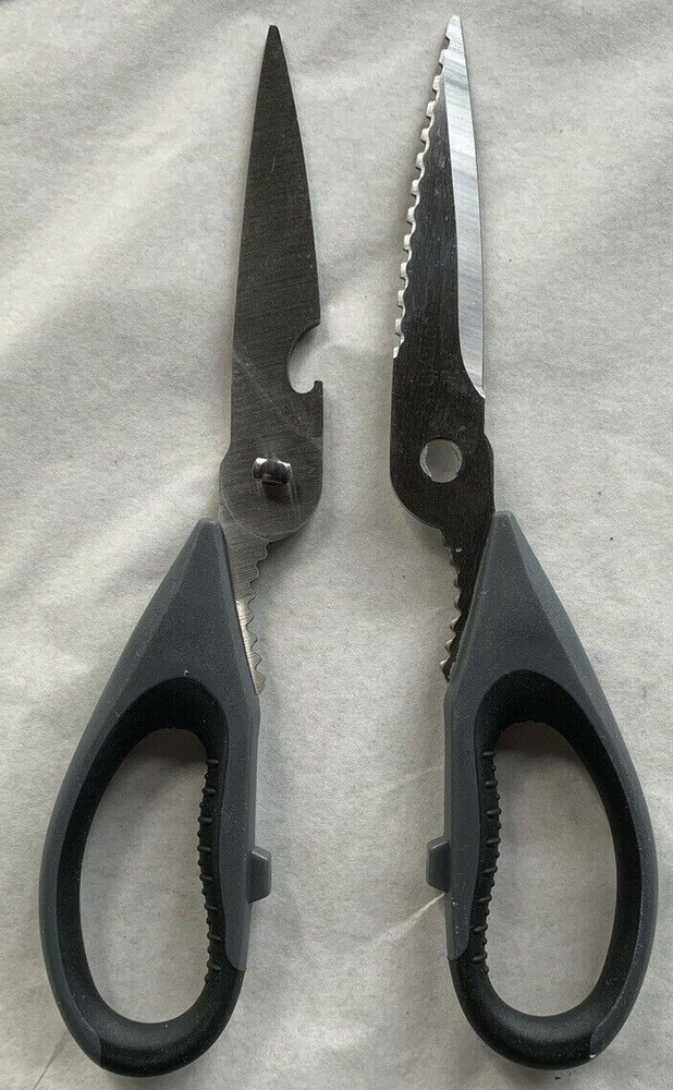 (2) Multi Purpose Kitchen Scissor Shears, Bottle Opener, Nut Cracker, Scaler