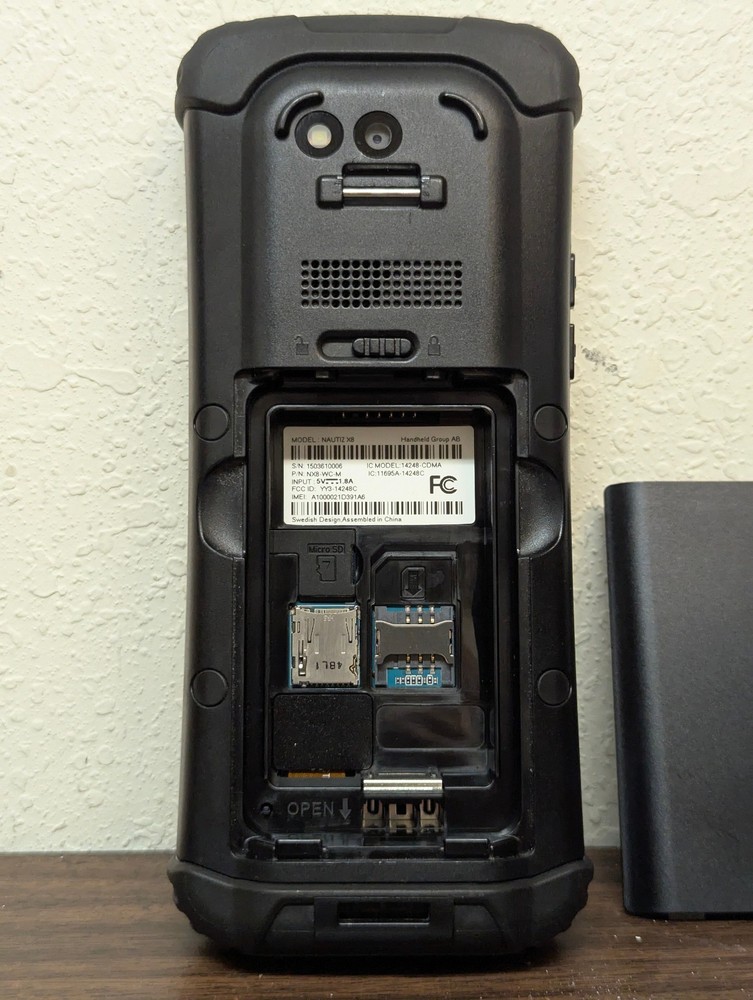 handheld NAUTIZ X8 compact rugged Android data collector; tested, works; reset