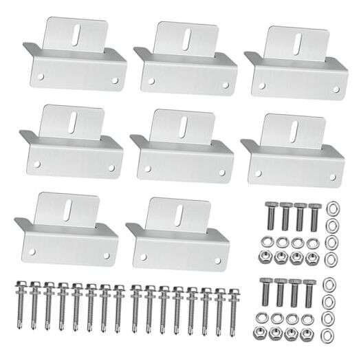 8 Units Solar Panel Mounting Z Brackets 2 Pack Lightweight Aluminum Bracket