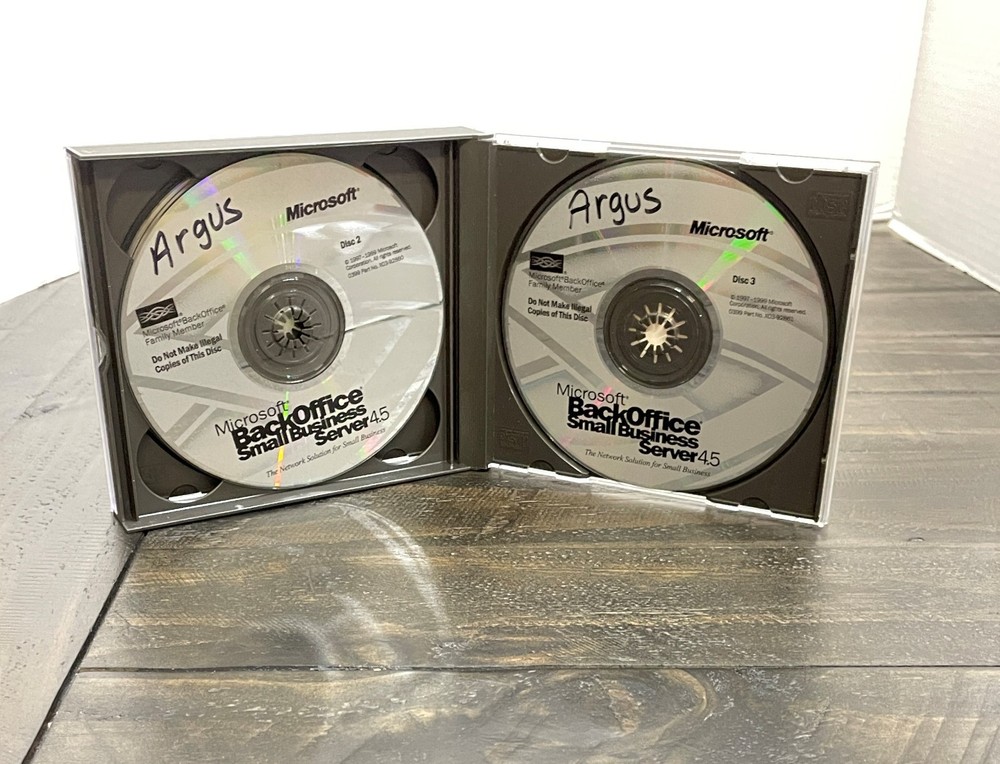Windows BackOffice Small Business Server 4.0 PC Software Discs CDs 1997 Vtg