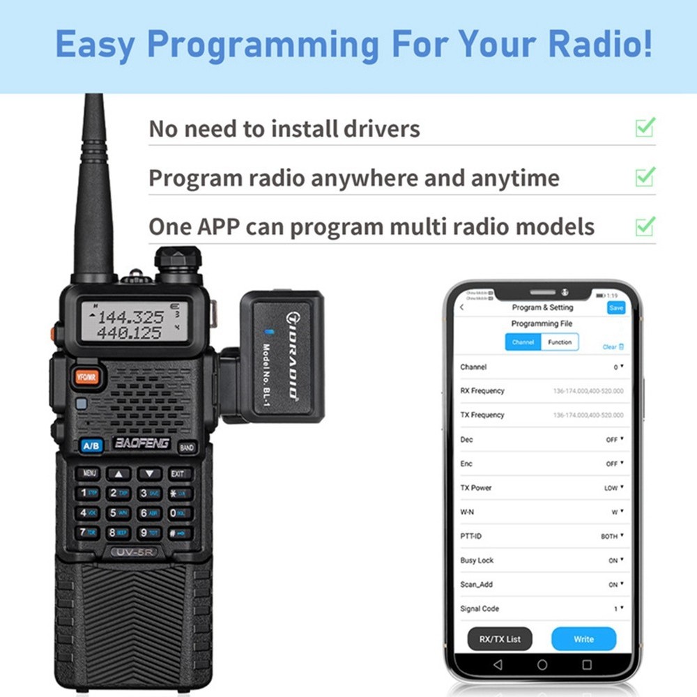 Bluetooth Frequency Writer Walkie Talkie Radio Programmer Mobile8625