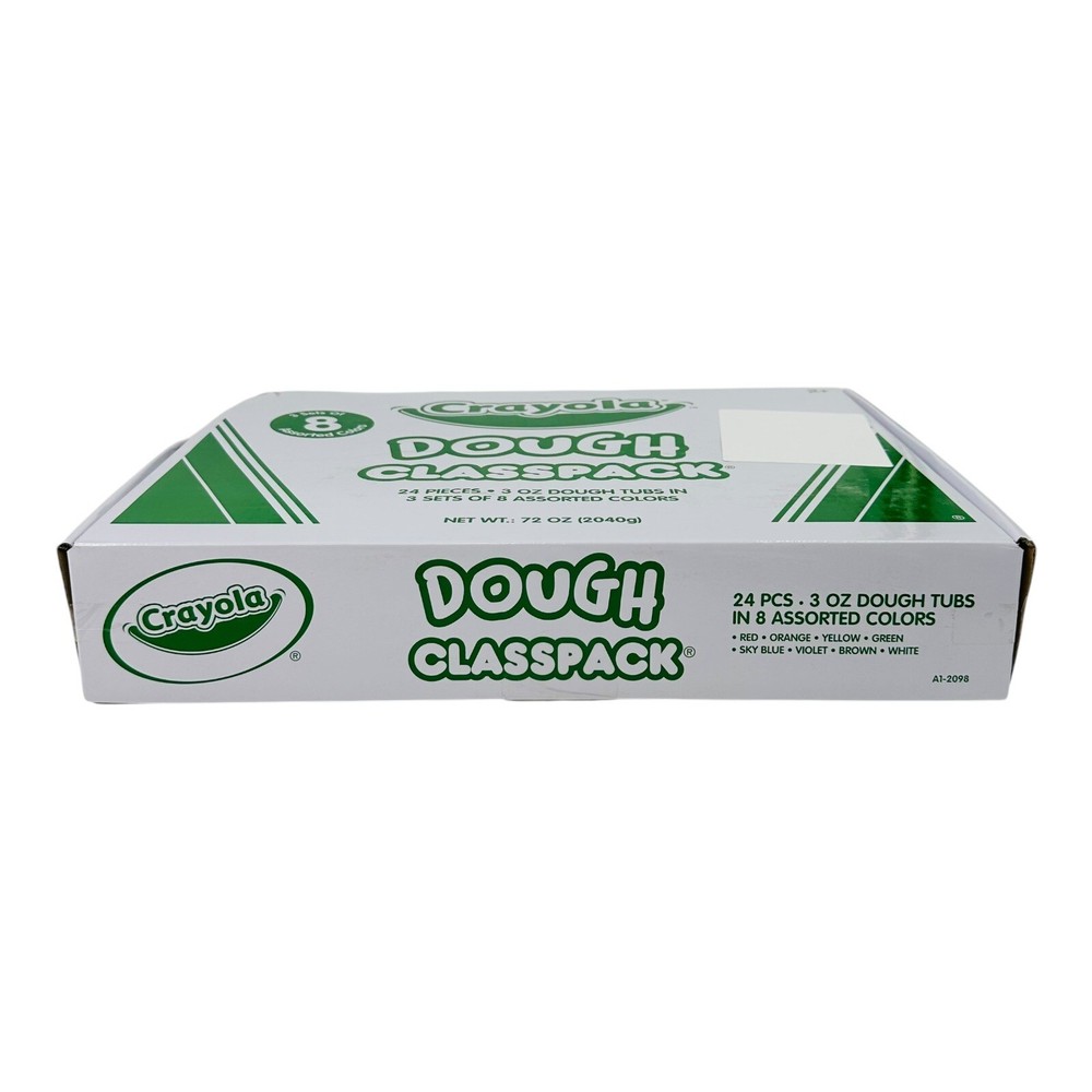 24 Count Crayola 3oz Dough Tubs in 8 Assorted Colors Classpack *Open Box*