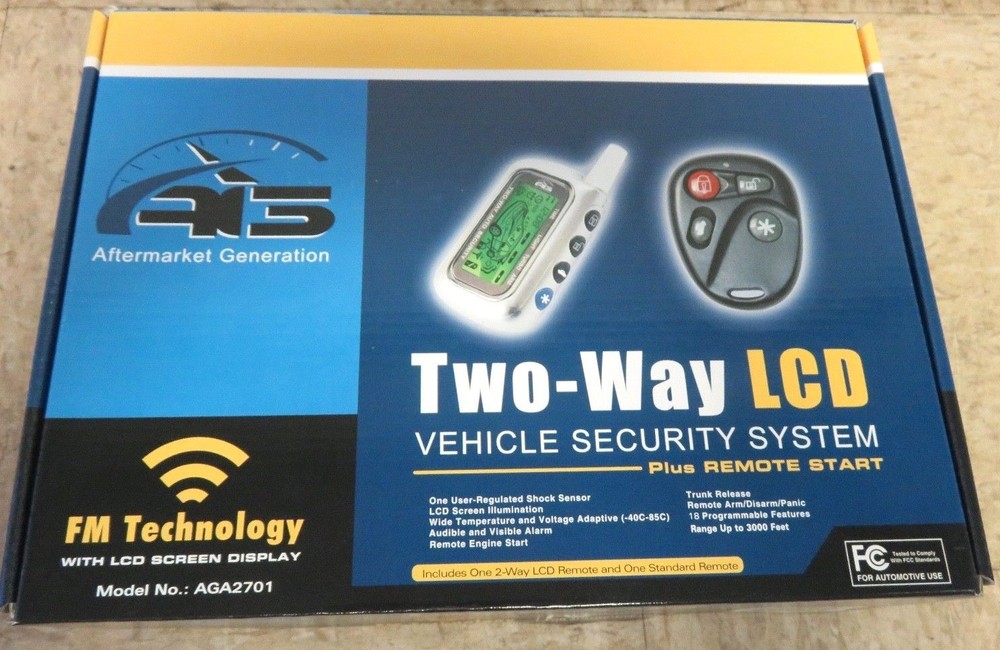 Two-way LCD Vehicle Security System W/ 2-way LCD Remotes & Standard Remote