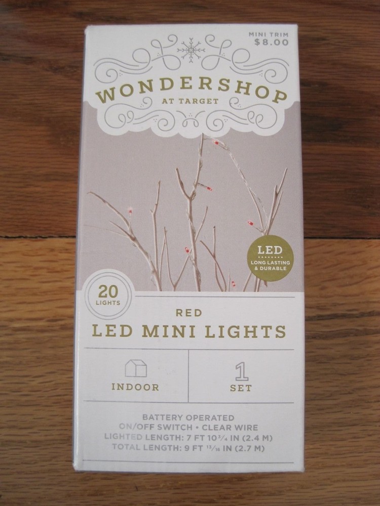 Red  Mini Lights in Box Target New