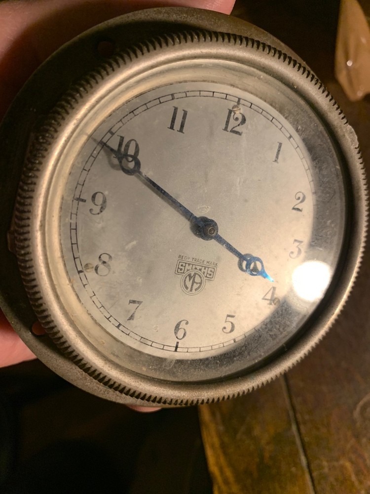 Vintage smiths MA car panel clock WORKING FINE