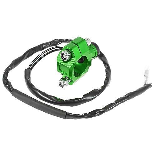 Universal Engine Start Stop Switch Button with Green Mounting Backplate green